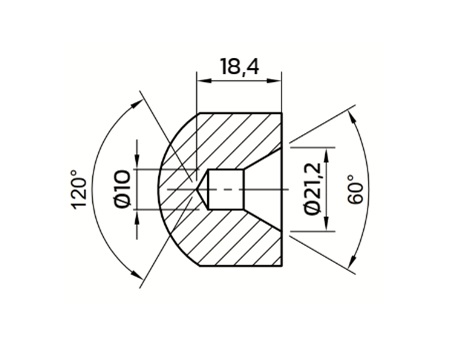 Center hole size